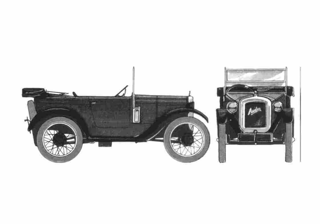 Blueprint austin seven tourer 1923 01 A4 Photo Print