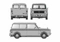 Blueprint bl mini clubman estate 1969 01 A4 Photo Print