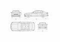 Blueprint bmw 530i xDrive 1) A4 Photo Print