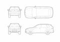 Blueprint bmw x5 01 A4 Photo Print