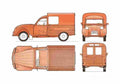Blueprint citroen 2cv 400 fourgonette 1980 A4 Photo Print