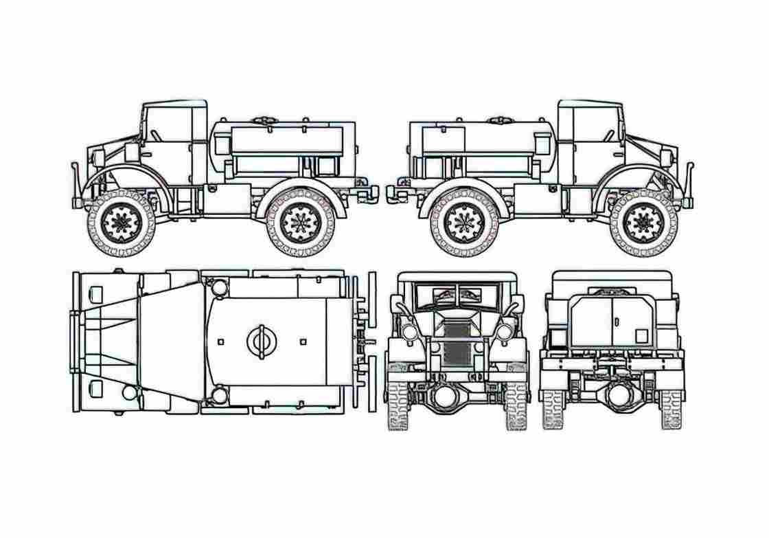 Blueprint cmp chevrolet c15a watertank no 11 cab 86428 A4 Photo Print