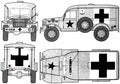 Blueprint dodge wc54 ambulance 50507 A4 Photo Print