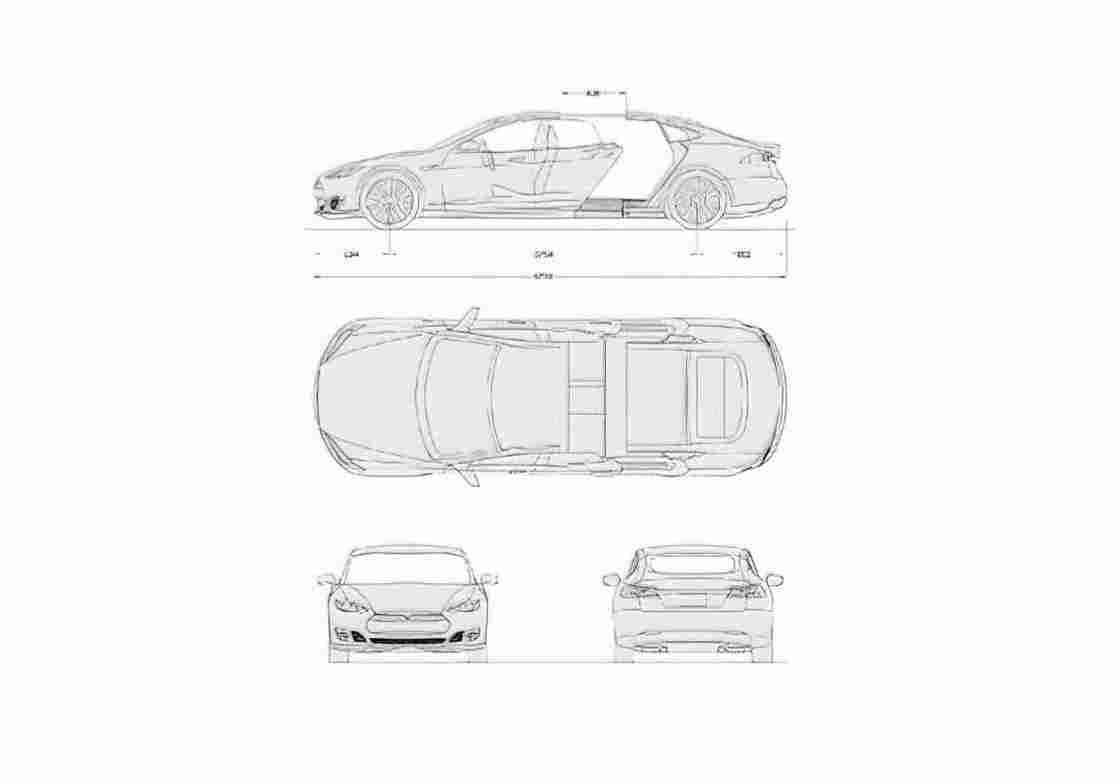 Blueprint fbc tesla drw 01 01 A4 Photo Print