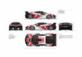 Blueprint ferrari f430 challenge 01 A4 Photo Print