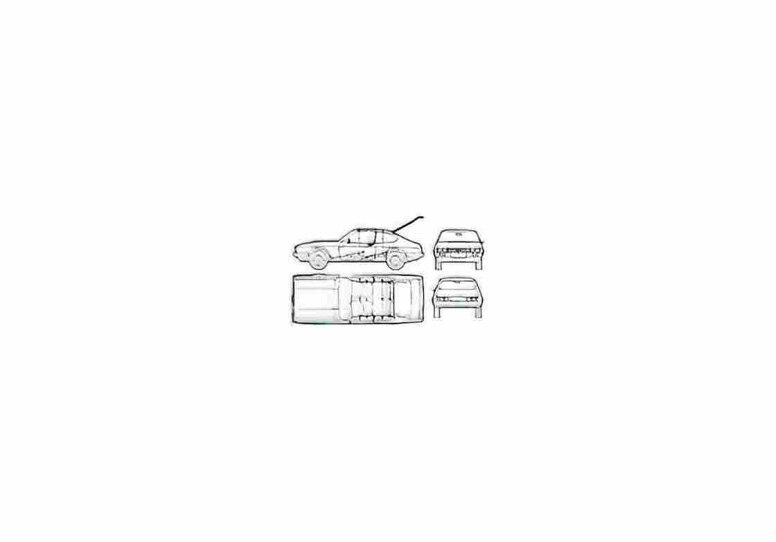 Blueprint ford e capri mkiii 01 A4 Photo Print