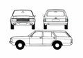 Blueprint ford granada mk i estate 1972 71215 01 A4 Photo Print