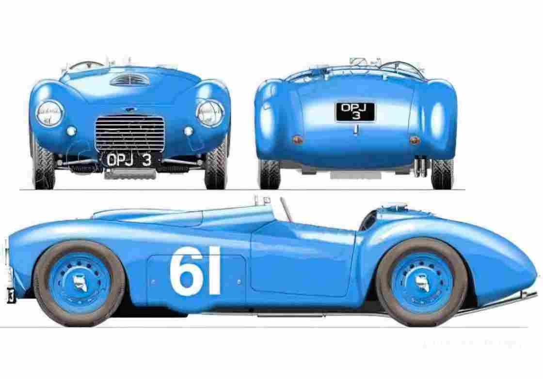 Blueprint frazer nash mille miglia 1950 41999 A4 Photo Print