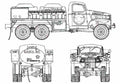 Blueprint gmc cckw 353 fuel tanker 58813 A4 Photo Print