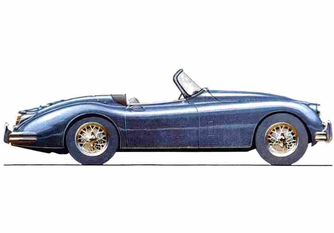 Blueprint jaguar xk 150 roadster 1958 42863 A4 Photo Print