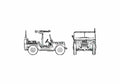 Blueprint m151a1 mutt 01 A4 Photo Print
