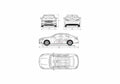 Blueprint mercedes benz cla class 2013 A4 Photo Print