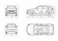 Blueprint mercedes gla 2020 A4 Photo Print