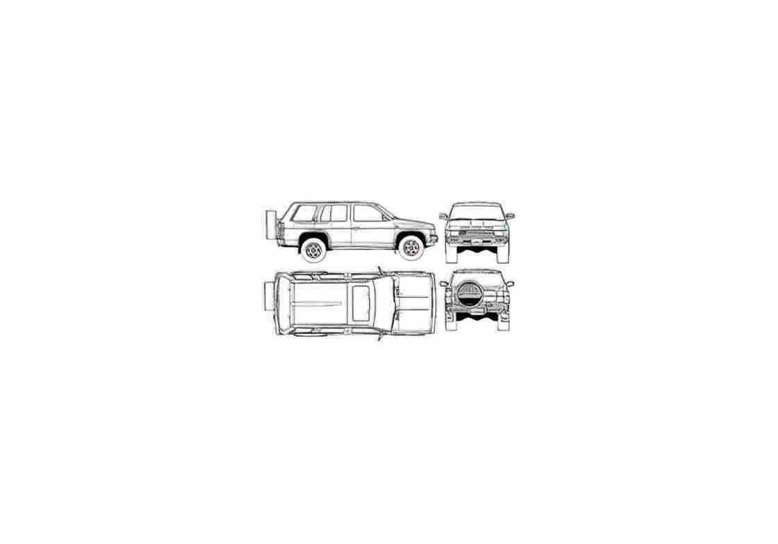 Blueprint nissan terrano r3m 1991 39524 01 A4 Photo Print