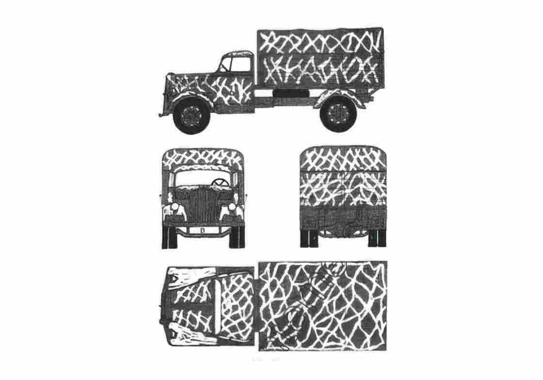 Blueprint opel blitz 3t 2 01 A4 Photo Print