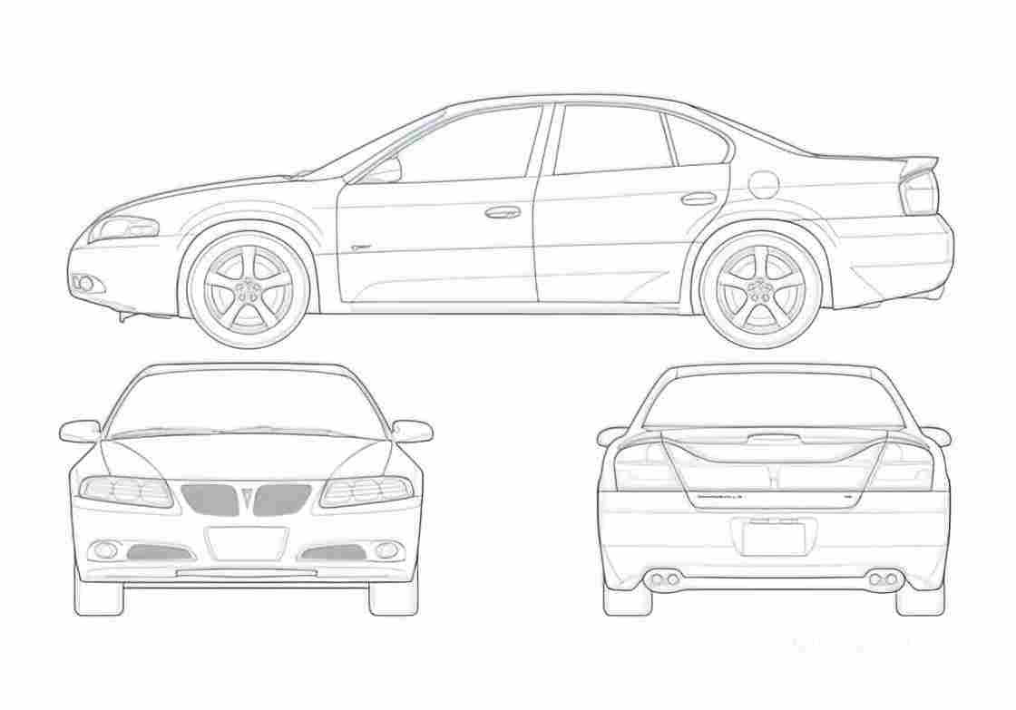 Blueprint pontiac bonneville 2005 01 A4 Photo Print