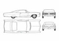 Blueprint pontiac bonneville 2dr hardtop 1966 01 A4 Photo Print