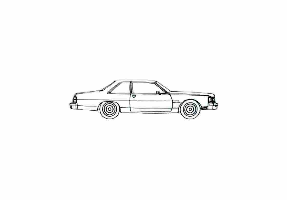 Blueprint pontiac bonneville coupe 1978 01 A4 Photo Print