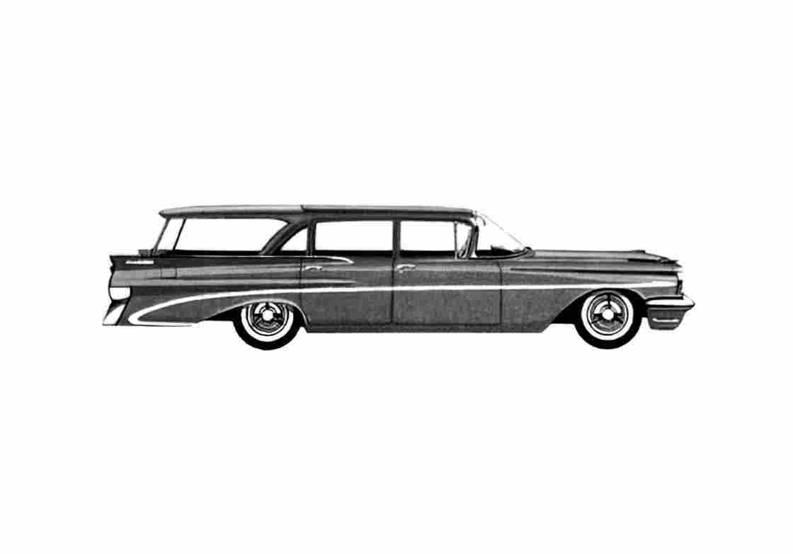 Blueprint pontiac catalina safari wagon 1959 01 A4 Photo Print