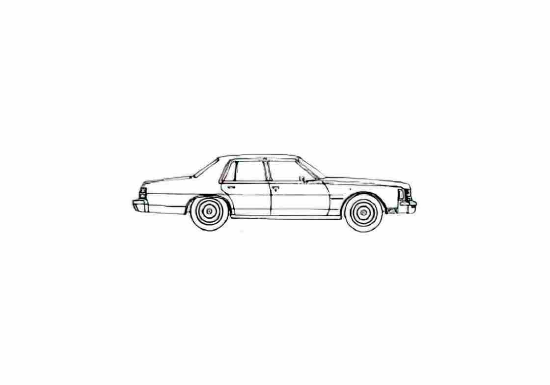 Blueprint pontiac catalina sedan 1978 01 A4 Photo Print