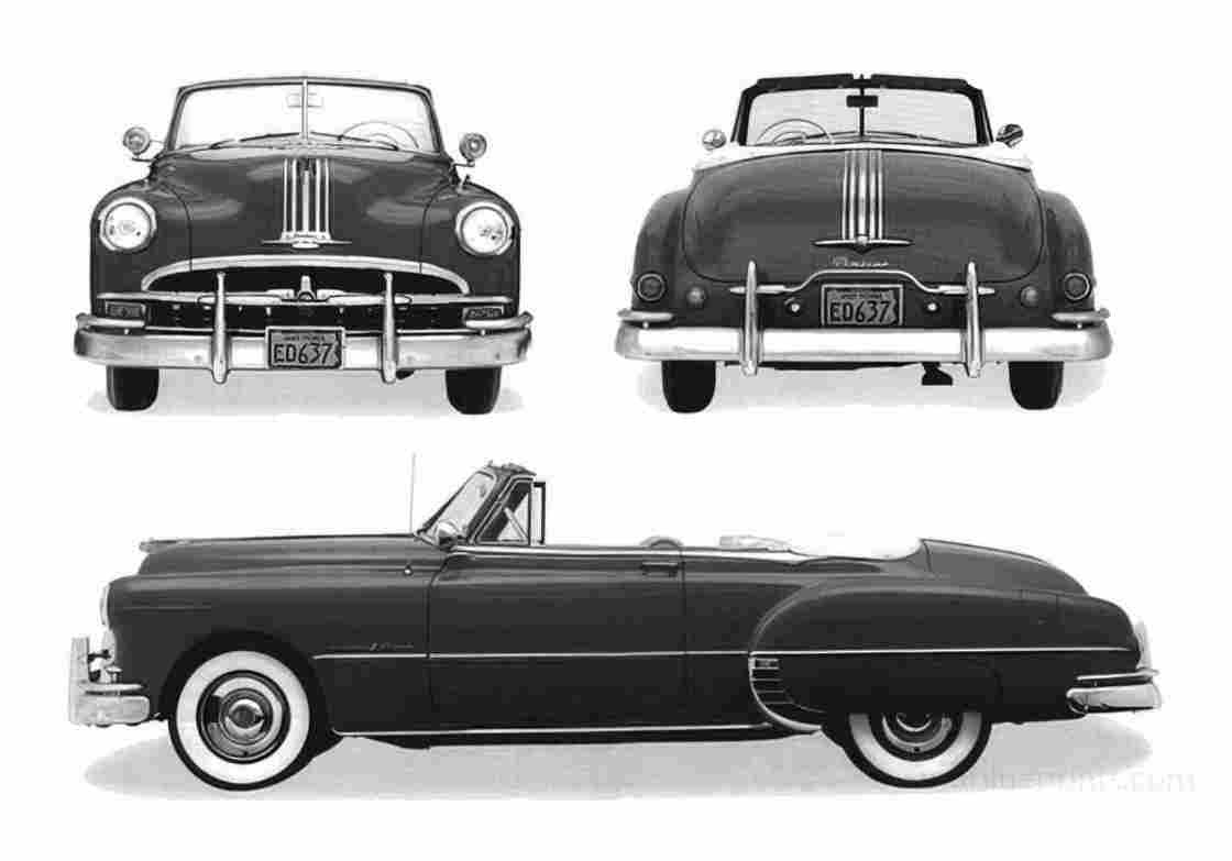 Blueprint pontiac chieftain convertible 1949 01 A4 Photo Print