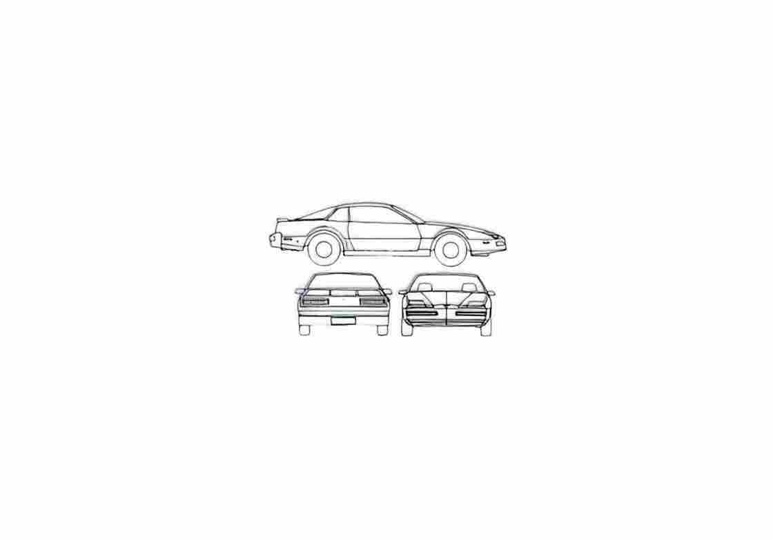 Blueprint pontiac firebird 1989 01 A4 Photo Print