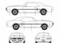 Blueprint pontiac firebird 400 ram air 1968 01 A4 Photo Print