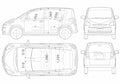 Blueprint razmery toyota ractis 1 A4 Photo Print