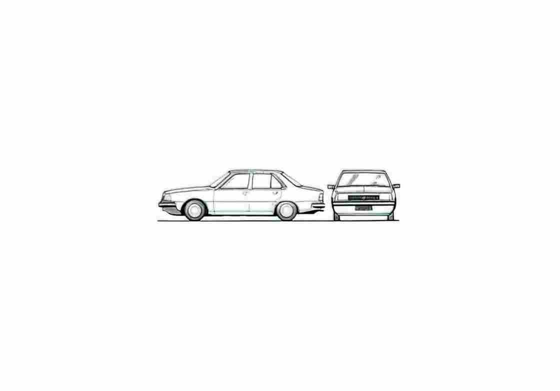 Blueprint renault 18 1983 42064 01 A4 Photo Print