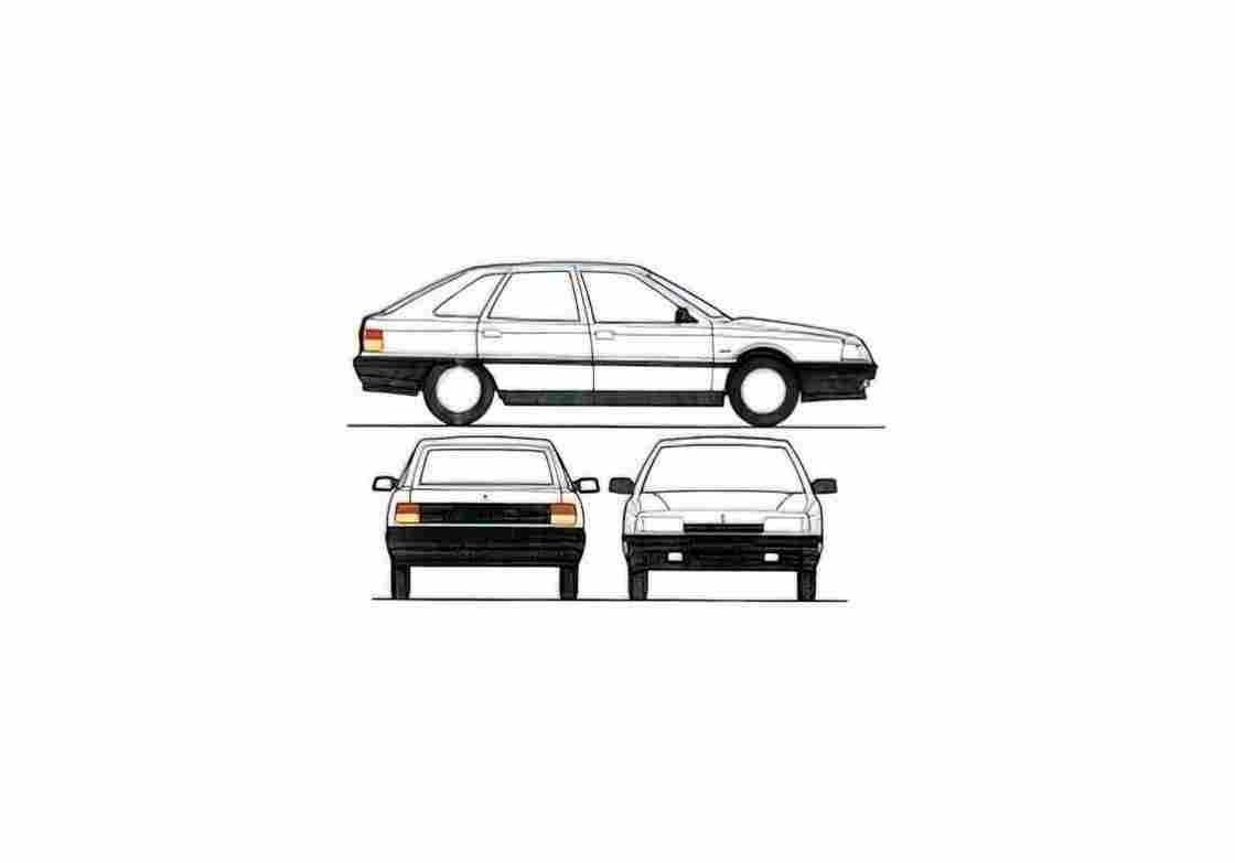 Blueprint renault 21 gts 5 door 1986 42066 01 A4 Photo Print