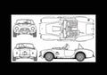Blueprint shelby cobra 427 s 01 A4 Photo Print