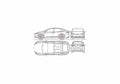 Blueprint tesla model x 2017 01 A4 Photo Print