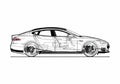 Blueprint tesla s p85d 2014 01 A4 Photo Print