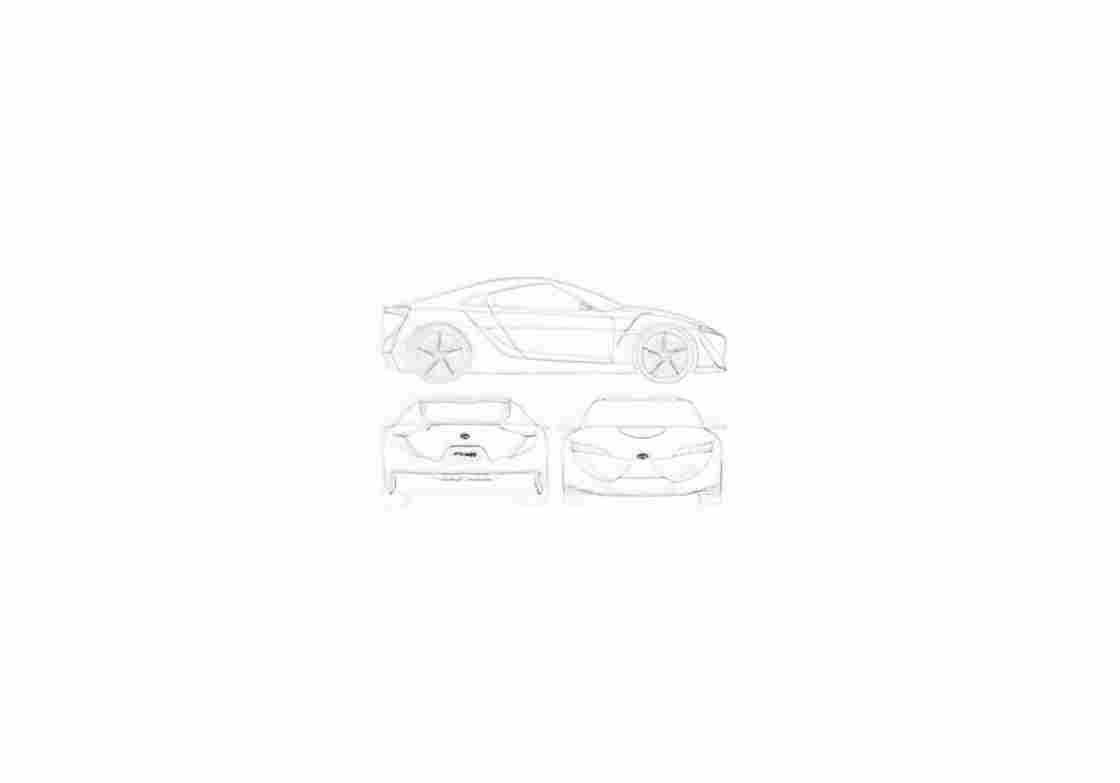 Blueprint toyota ft hs coupe 2009 39585 01 A4 Photo Print