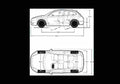 Blueprint volvo c30 2009 01 01 01 A4 Photo Print