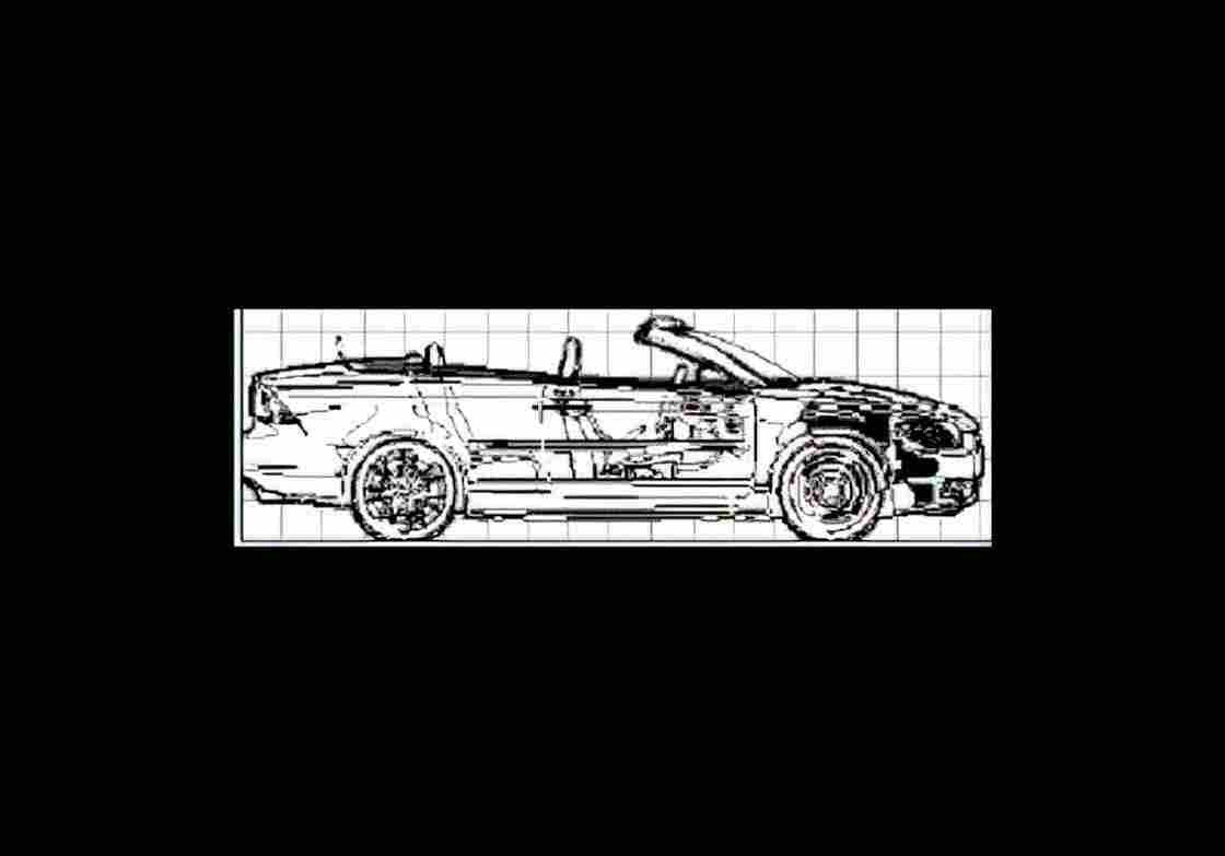 Blueprint volvo c70 2007 01 A4 Photo Print