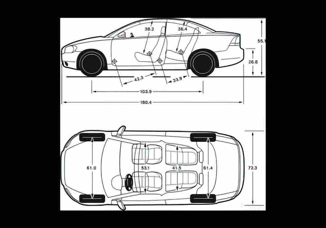 Blueprint volvo c70 2007 2 01 01 A4 Photo Print