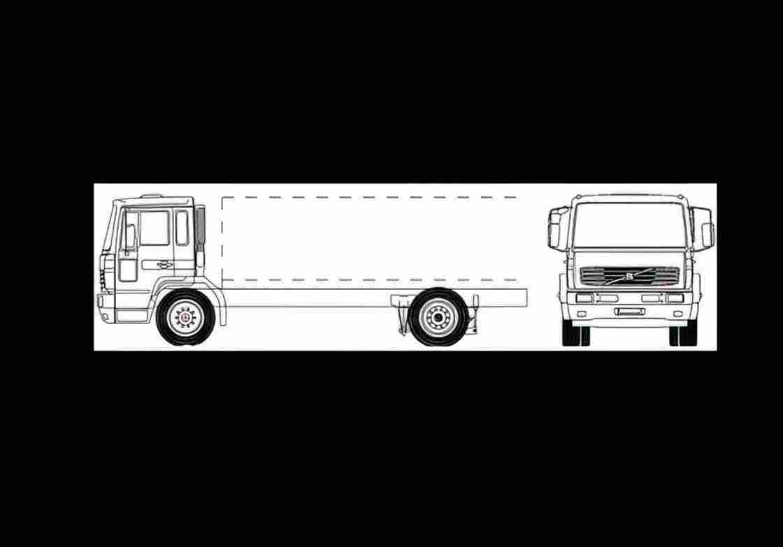 Blueprint volvo fl6 2 01 01 A4 Photo Print