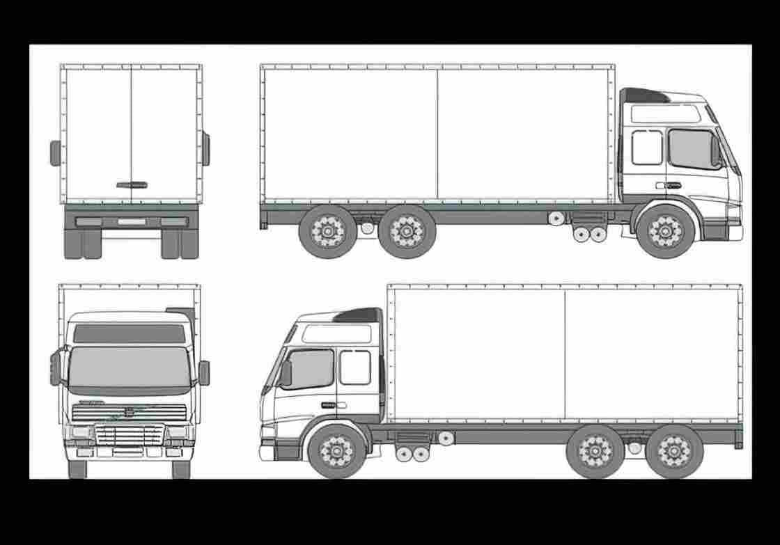 Blueprint volvo fm 7 2 01 01 A4 Photo Print
