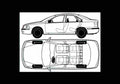 Blueprint volvo s40 01 01 A4 Photo Print