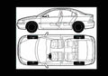 Blueprint volvo s60 01 01 A4 Photo Print