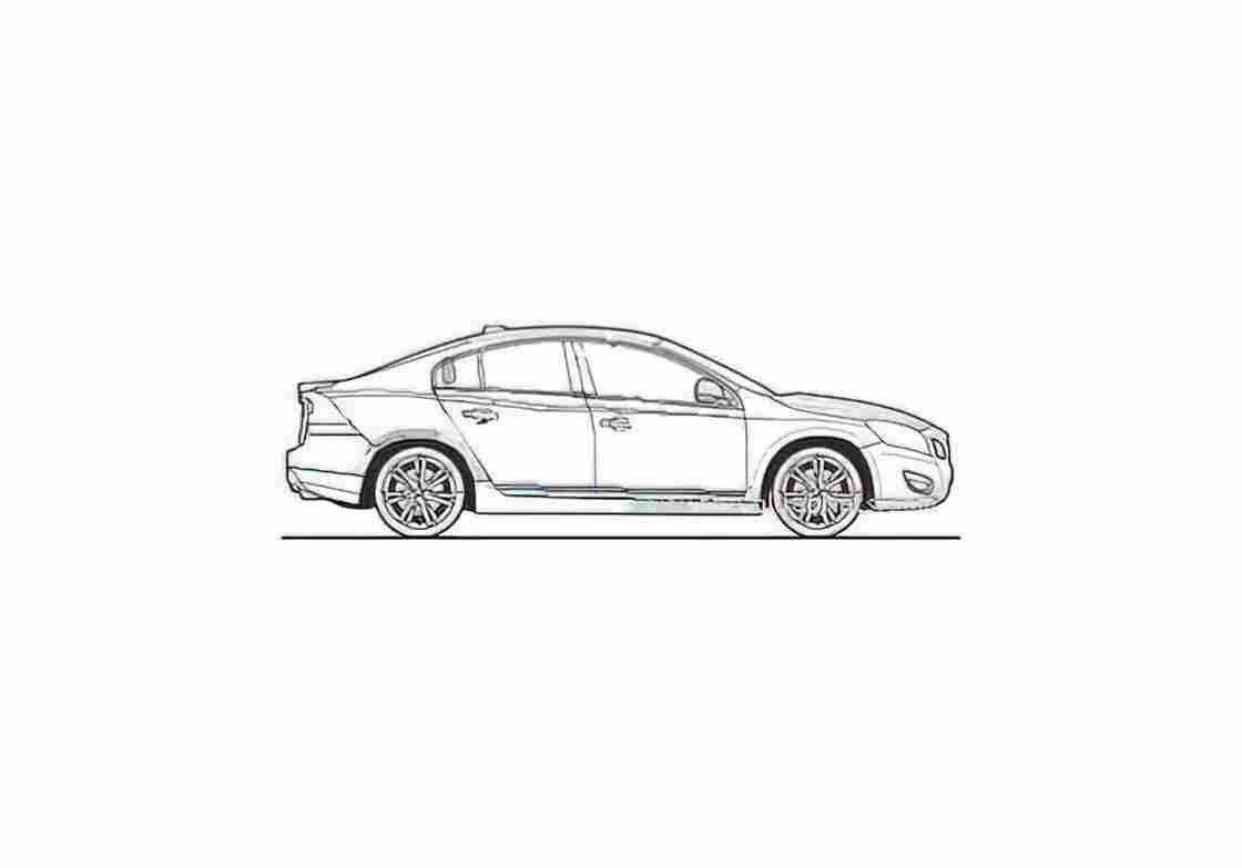 Blueprint volvo s60 20 d3 se 2010 01 01 A4 Photo Print