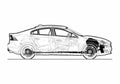Blueprint volvo s60 t6 awd 2011 44076 01 01 A4 Photo Print