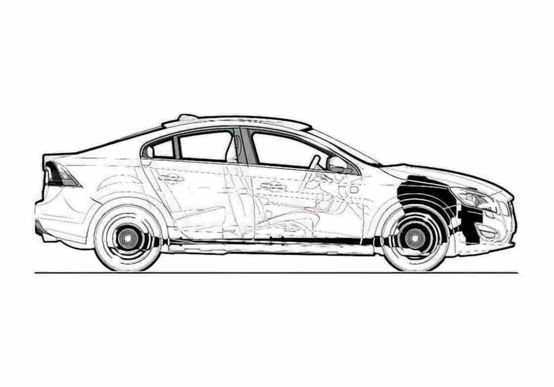 Blueprint volvo s60 t6 awd 2011 44076 01 01 A4 Photo Print