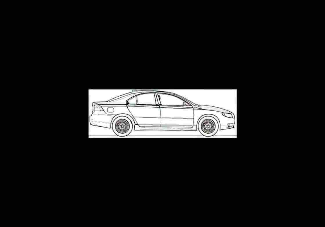 Blueprint volvo s80 2009 01 01 A4 Photo Print