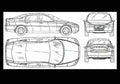 Blueprint volvo s90 01 01 A4 Photo Print