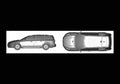 Blueprint volvo v70 2008 01 01 A4 Photo Print