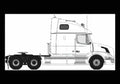 Blueprint volvo vn 770 6x4 tractor unit 01 01 A4 Photo Print