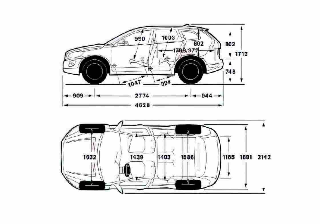 Blueprint volvo xc60 2009 01 01 A4 Photo Print