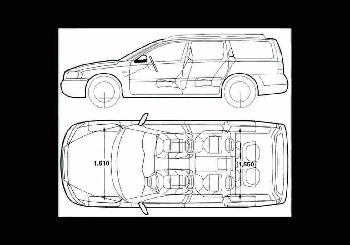 Blueprint volvo xc70 2006 01 01 A4 Photo Print